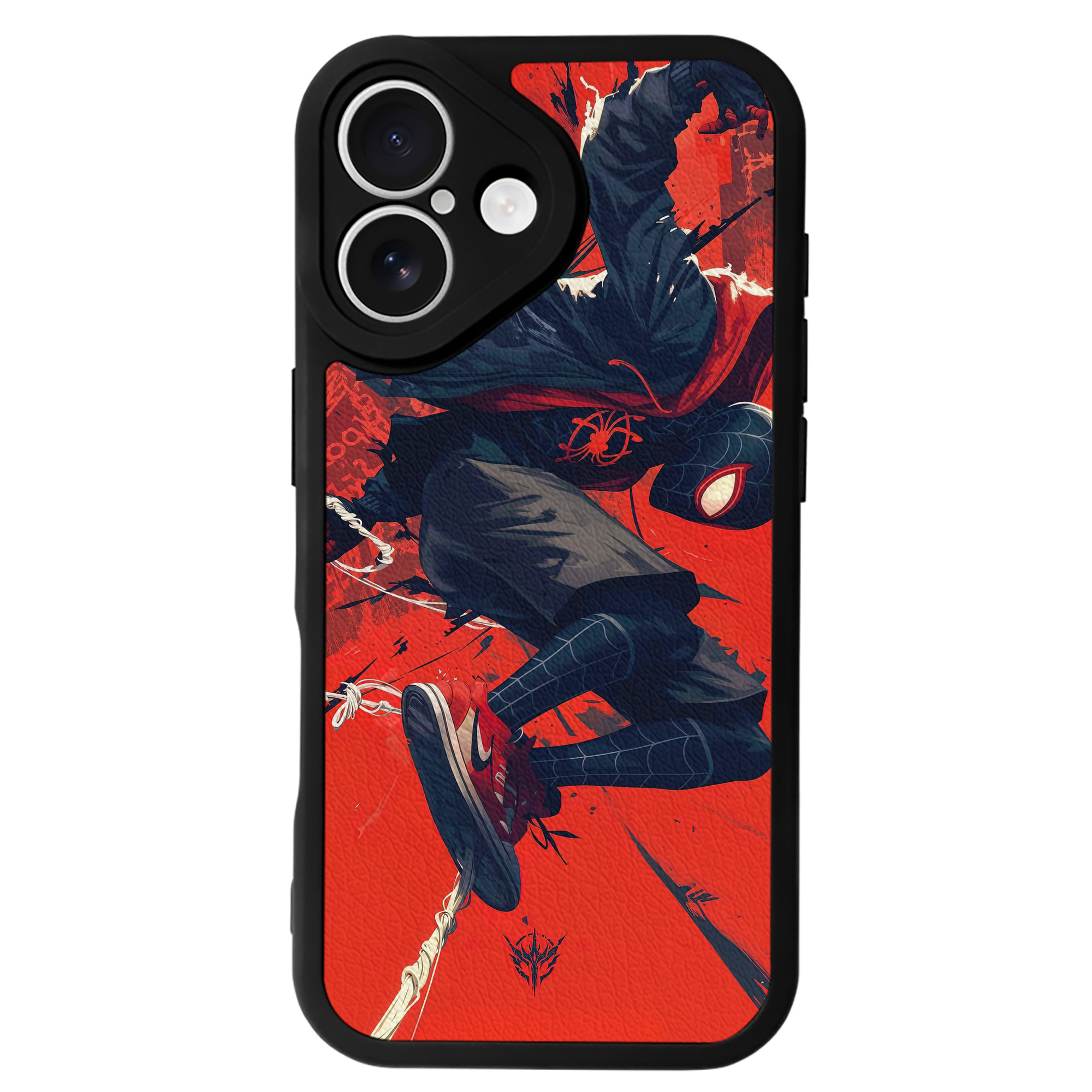 Spider Man スパイダーマン 【iPhone 16シリーズ対応】シリコンスマホケース（レザー調） 材質：シリコン
